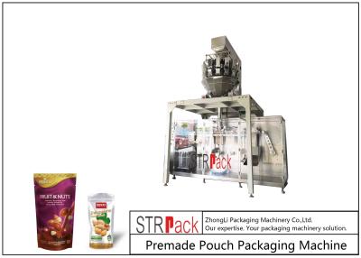 China MCU Control Nuts Packaging Machine / Stand Up Pouch Filling Sealing Machine For Peanut for sale