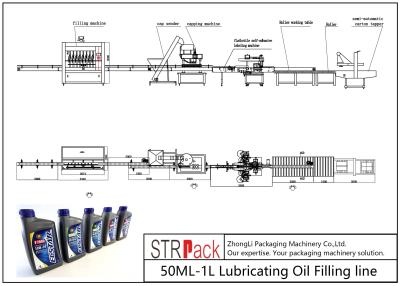 Cina Linea automatica certificazione del materiale da otturazione dell'olio lubrificante 50ML-1L del CE in vendita