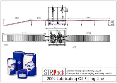 Cina rendimento elevato automatico dell'imbottigliatrice della lozione dell'olio lubrificante 200L in vendita