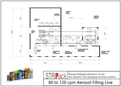 China 80 To 120 Cpm Automatic Liquid Filling Line Aerosol Filling Production Line for sale