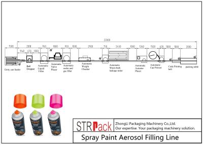 China Línea neumática línea de relleno ISO9001 del embotellado del aerosol de la pintura de espray en venta