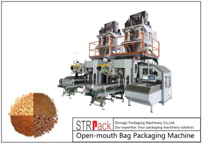 China máquina de embalagem do saco de pó da pelota 50kg para a alimentação dos peixes de alimentos para animais de estimação da grão de sal à venda
