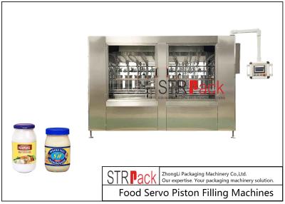 China Linear Mayonnaise Food Sauce Paste Bottle Filling Machine 1-5L Volumetric Piston Filler for sale
