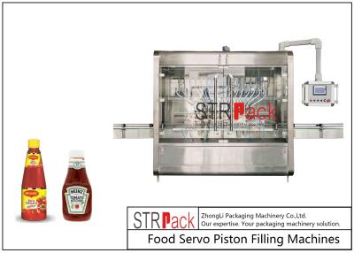 China Automatic Tomato Ketchup Jam Filling Equipment Sauce Piston Volume Bottle Filler for sale