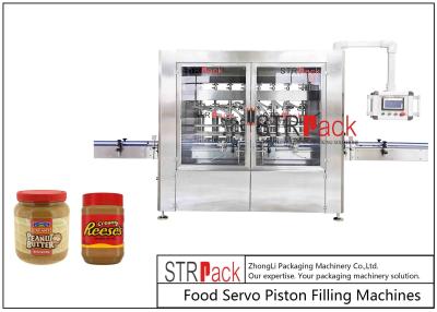 China Peanut Butter Bottle Inline Volumetric Piston Filling Machine 0.6Mpa for sale