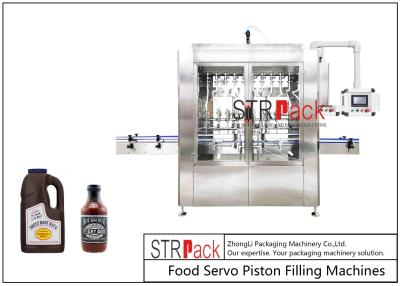 China Linear Barbecue Sauce Volumetric Piston Filling Machine 316L Stainless Steel for sale