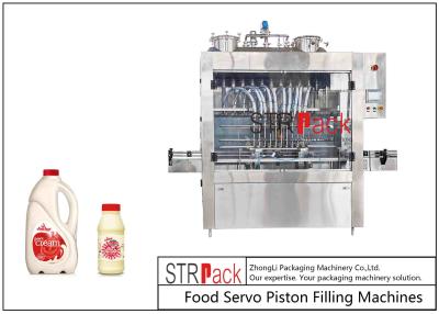 China Fresh Cream Piston Volumetric Bottle Liquid Filling Machine Automatic 8 Heads for sale