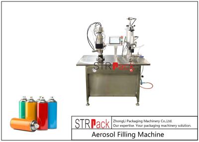 China Semi Automatic Aerosol Spray Paint Can Filling Capping Machine Gas for sale