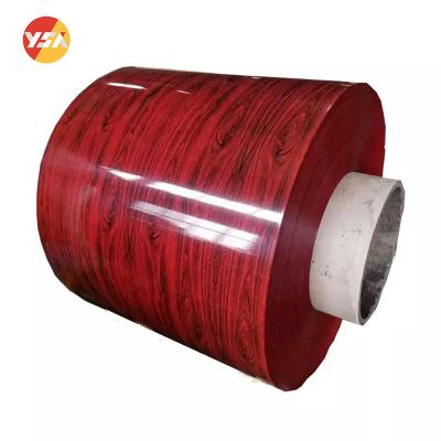 China El color del grano de madera de precio de fábrica cubrió el rollo de aluminio de la bobina laminó la bobina de aluminio en venta