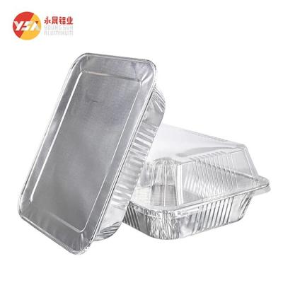 China 3004 Aluminium Foil Lunch Box Container Lids For Round Food Packaging Te koop