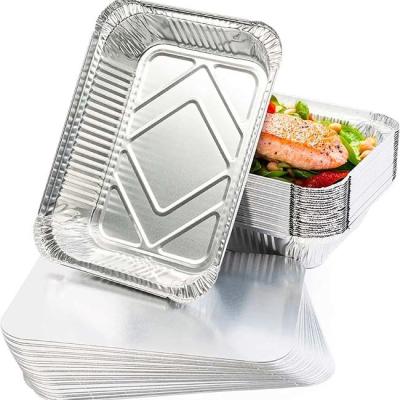 China Aluminum Foil Lunch Box With Wrinkled Embossing O Temper Thickness ＞0.05mm en venta