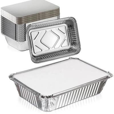China Food Grade Disposable Takeaway Food Container Aluminum Foil Bowls Lunch Box Te koop