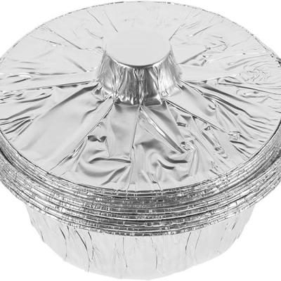 China 3003 3004 8011 Disposable Aluminum Foil Pot With Lids Foil Tray Round à venda