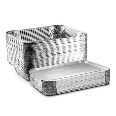 China 28 Oz bandejas con tapas de papel de aluminio vajilla de mesa contenedor de comida rápida en venta