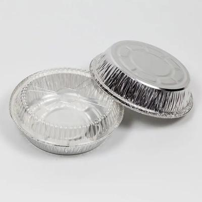 China Container 380ml Aluminum Foil Lunch Box Tray With Lid Rectangle / Round for sale