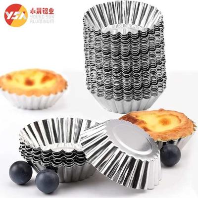 China Household Aluminum Foil Cups Mini Egg Tart Mold Pan for Baking 4 oz Te koop