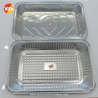 China Large Foil Roasting Pans Cook Outdoor Party Rectangular Aluminum Foil Container for sale