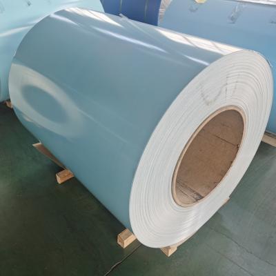 China Furniture Light Blue 1000mm Width T8 Painted Aluminum Coil for sale