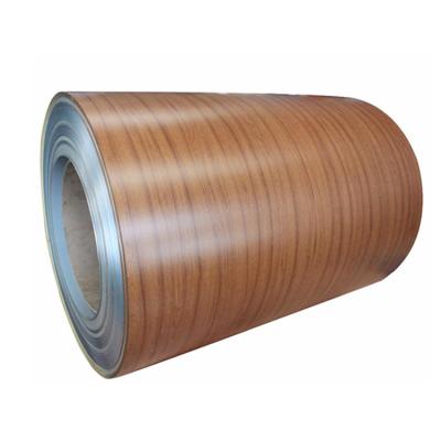 China PVDF Wood Grain Aluminium Coated Coil For Construction for sale