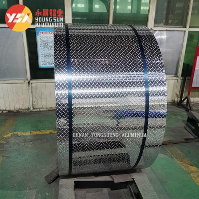 China 5754 aluminiumblad 5 Bar 5mm 4x8-het Broodje van Diamond Plate Embossed Aluminum Sheet van het Bladaluminium Te koop