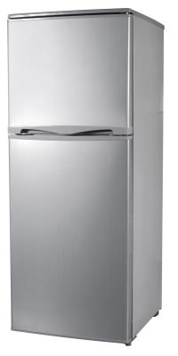 China Refrigerador compacto de plata de la puerta doble, manija ahuecada del congelador de refrigerador de la barra de 2 puertas en venta