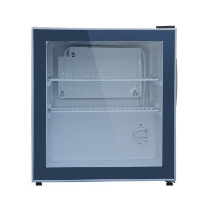 China Refrigerador de vidro da bebida da porta de 48 litros/cremalheira ajustável refrigerador de vidro pequeno da porta à venda