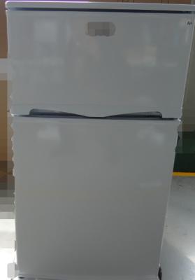 China Silver 4 Star 2 Door Mini Fridge With Freezer 90 Liter A+ Energy Level for sale