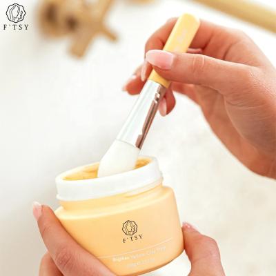 China Private Label Chamomilla Recutita Brighten Mud Mask Turmeric Extract Acne Treatment Nourishing Yellow Clay Mask zu verkaufen