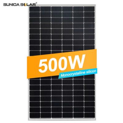 China 500W 30KG Crystalline Silicon Silver Cells Solar Panels High Conversion Rate for sale
