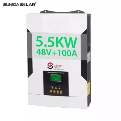 China 5.5kw Hybrid Solar Inverter Home UPS Solar Inverter With Mppt Charge Controller for sale