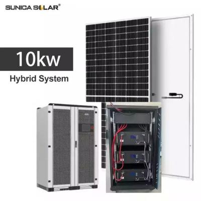 China Overloads 10kw Hybrid Solar Inverter Ground Mounting Solar Power System For Home for sale