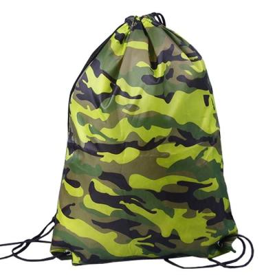 China Polyester 210D 0.4cm CMYK Small Nylon Drawstring Bags for sale