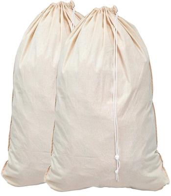 Chine Sac de panier de blanchisserie de Tote Cotton 3cm 134T 85g de blanc de tissu à vendre