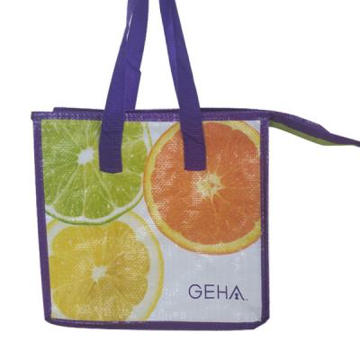 China Waterproof 100pcs OEM 23x26x16cm Insulated Tote Lunch Bag for sale