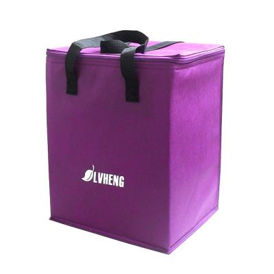 China Non Woven Wine 20x15x20cm 80gsm 2mm EPE Insulated Cooler Bag for sale