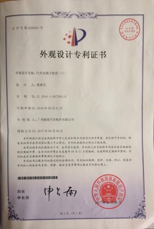 ISO - Guangzhou Deliang Auto Accessory Co., Ltd.