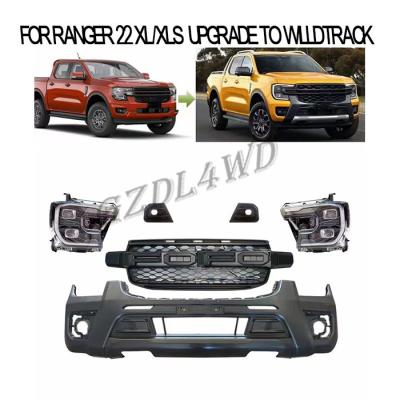 China Raptor Style 4x4 Body Kits For Ford Ranger 2022 XLT Upgrade To Raptor Bumper Body Kit for sale