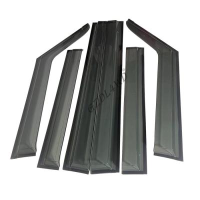 China Matte Black Window Rain Guard For Defender 2020 Acrylic Plastic Window Visors en venta