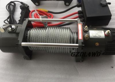 China 12v Truck Heavy Duty Electric Winch 8.3mm Steel Wire 9500lbs For Off Road for sale