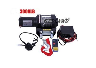 China Mini 3000lbs 24V 12V Heavy Duty Electric Winch Wire Rope ATV with Automatic Braking Action for sale