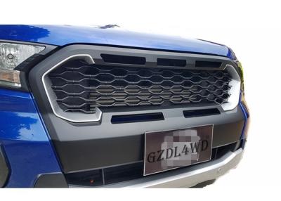 China Simple Front Grill Mesh / 2019 Ranger Wildtrak MK3 Matte Black Grille With Silver Red Plastic Insert for sale