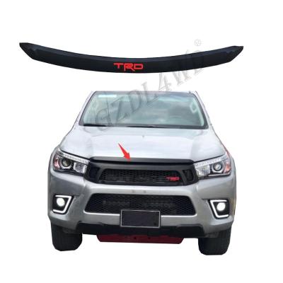 China Toyota Hilux Revo 2015-2016 ABS Hood Bulge Guard Visor Front Hood Bug With Small Trd Logo for sale