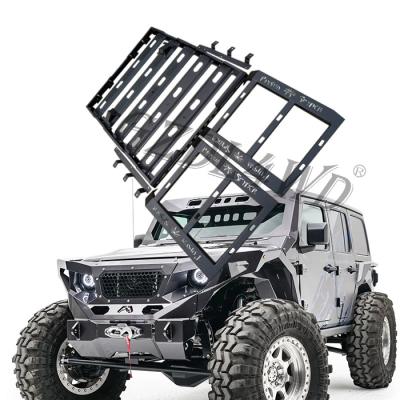 China Schwarzer Stahldachgepäckträger für Dach-/Gepäck-Stangen-Fördermaschinen-Dachgepäckträger Jeep Wrangler Jl zu verkaufen