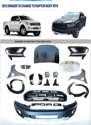 China Facelift 4x4 Body Kits For  Ranger Raptor T6 T7 T8 PX PX2 PX3 2012+ for sale
