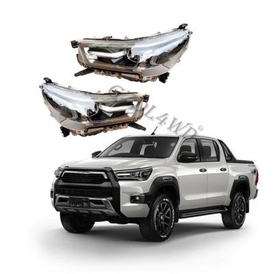 China Car Headlights Suit Toyota Hilux 2021 4x4 Body Kits Facelift LED Headlight for sale