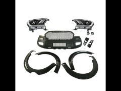 Matte Black Front Bumper 4x4 Body Kits For Ranger 15 - 17 With Fog Lights