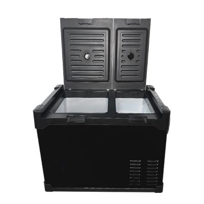 China Multifunctional 12V Outdoor Car Fridge with R134a/R600a Compressor and 55L Capacity for sale