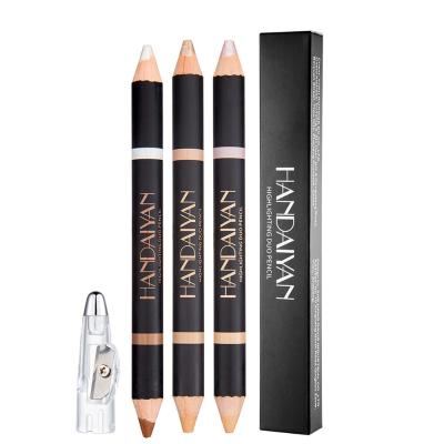 China Makeup Waterproof Repair And Brighten Double Head Highlight Concealer Contouring Pencil for sale