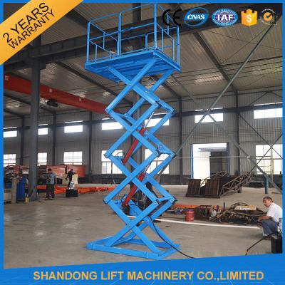 China 1 Ton Stationary Hydraulic Scissor Lift for Home Use 1.6m x 1.2m Platform size for sale