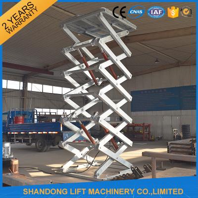 China Hot Dip Galvanized Stationary Hydraulic Scissor Lift , Cargo Loading Industrial Lift Tables for sale